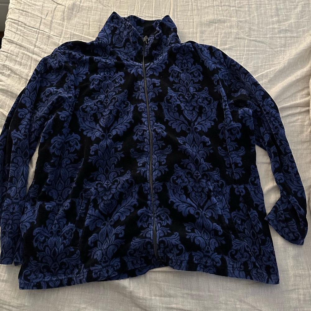 Floral zip up Cardigan